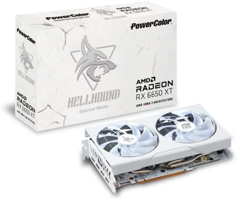PowerColor Hellhound Спектрален Бел AMD Radeon RX 6650 XT Графичка Картичка СО 8gb Gddr6 Меморија
