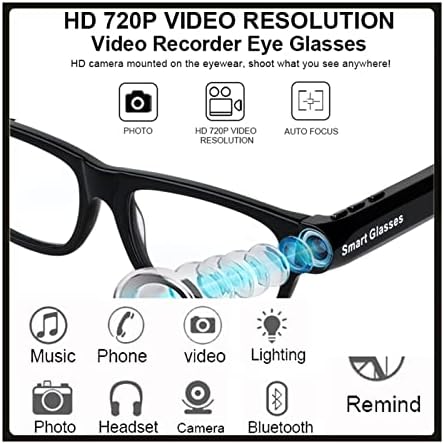 МУЛТИФУНКЦИОНАЛНИТЕ Bluetooth Паметни Очила Поддржуваат Слушање Музика и Повикување На 720p Видео Очила Вградени 32G СВЕТЛО ЗА СКЛАДИРАЊЕ