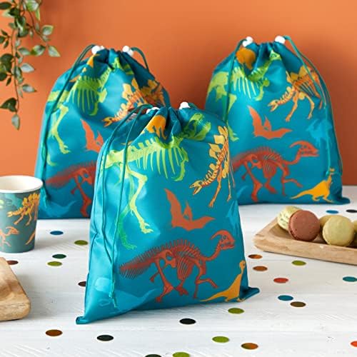Blue Panda 12 пакет со пакување диносаурус Гуди торби за деца за роденденски тематски забави