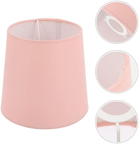 Sherchpry розова ламба сенка, клип на сијалицата од сијалицата, светло капаче, E14 Едноставна сенка на ламбата за ткаенина, заменска капаче