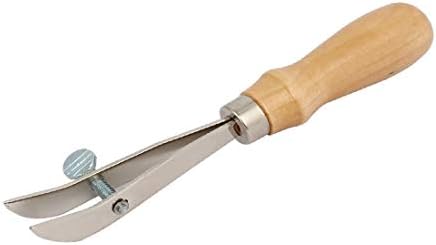 Нов LON0167 кожа занаетчиски прикажан дрвен рачка прилагодлива сигурна ефикасност на работ на раб на коратор DIY алатка 185мм должина
