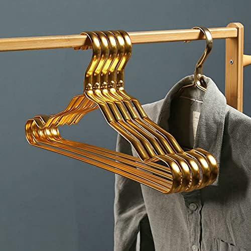 Мајагу 10 парчиња метални закачалки Облека за облека Алуминиум легура против лизгање на решетката за сушење гардероба за гардероба Организатор