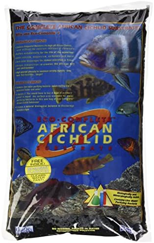 Кариб море Акватика Еко-комплетен африкански циклид zack песок, 20-фунти, црна боја