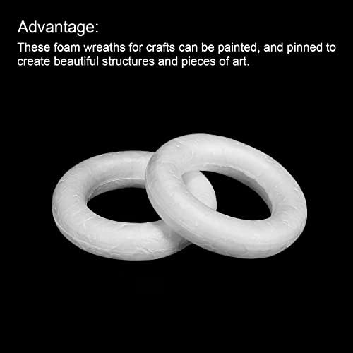 Меканикситис 1,1 инчен пена од пена формира тркалезни занаетчиски прстени за DIY уметнички занаети, цвеќарници, пакет за декорација на домови од 8