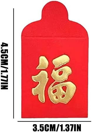 25 парчиња/Пакет Фу Нова Година Црвени Пликови Нова Година Мини Монета Црвен Плик За Свадба Кинески Фестивал Џебови Црвена Пролет