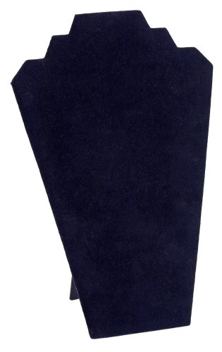 Тела на продавници на КЦ 49117 Екранот за накит, форма на вратот за ѓердан или приврзок, црн кадифе, висок 12 инчи