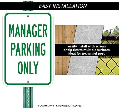 Проверете - само на 10 минути паркинг | 12 x 18 знак за паркирање на алуминиумски тешки мерачи на алуминиум | Заштитете го вашиот бизнис