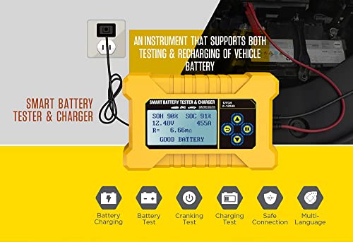 QPKing Car Smart Tester Battery & Car Battery Charger, Анализатор за тестер