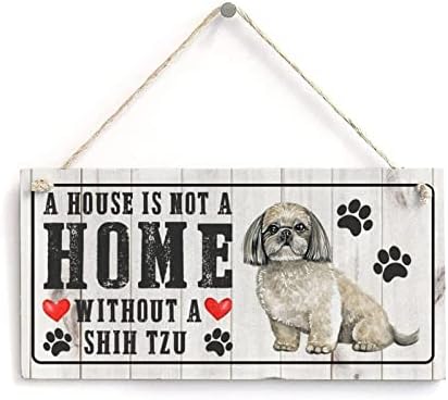 Љубителите на кучиња Цитираат Знак француски Булдог Куќа Не Е Дом Без Куче Смешно Дрво Знак Куче Спомен Плоча Рустикална Куќа