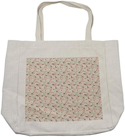 Племенска торба за шопинг во Амбесон, културна тематска апстрактна шема со геометриски елементи летни тонови, еко-пријателска торба