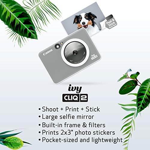 Канон Ајви Клик 2 Инстант печатач за камера, мини печатач за фотографии, мат Зинк Фото хартија пакет, 20 листови, бели, 2 x 3.