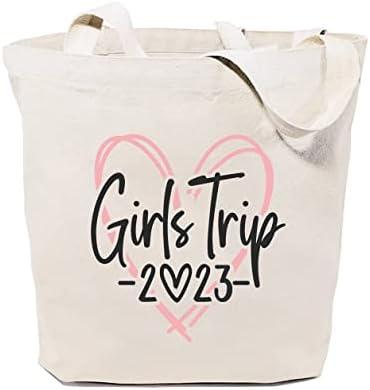 Gxvuis Платнена Торбичка За Жени Tripетски Девојки Патување Љубов 2022 Еднократно Торби За Рамо За Шопинг Подарок За Девојка Пријателка