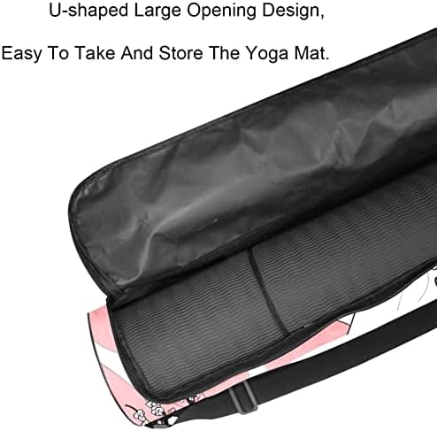 Лаијухуа Јога Мат торба, двојни патенти јога терета за жени и мажи - мазни патенти, големи отвори и прилагодливи ленти во форма на У,