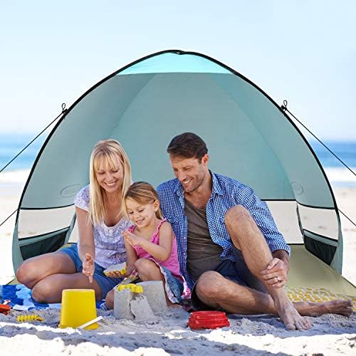 G4free голем поп-поп-плажа шатор за 3-4 лица, UPF 50+ автоматско засолниште за сонце засолниште за крошна преносна надворешна кабана сонце