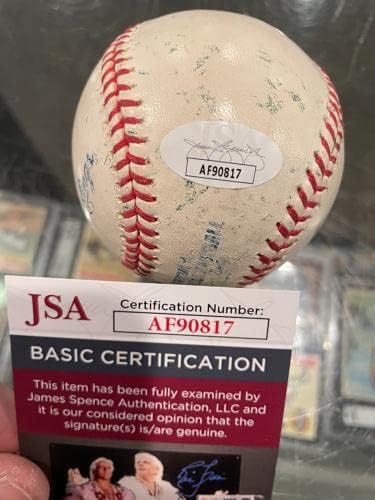 Ianанкарло Стантон Марлинс Јанкис Сингл потпишана игра користена бејзбол ЈСА - Автограм Бејзбол
