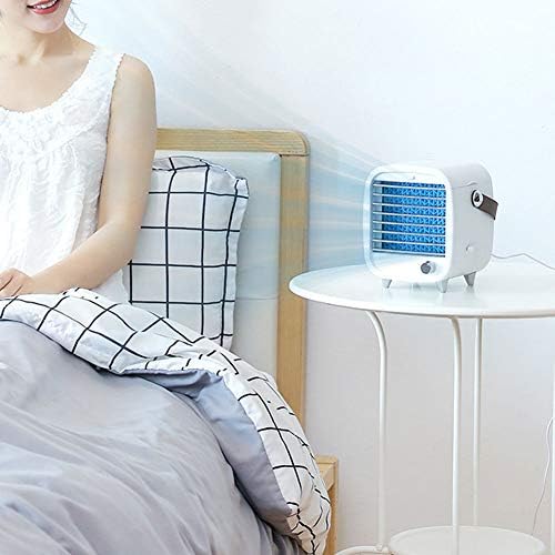 Dewin Air Cooler Преносен климатик за соба за просторија, 200 ml преносен десктоп ладење на вентилаторот за вентилатор за вентилатор