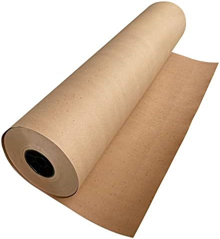 Песочни лесни ролни со хартија од лесна хартија - 30 lb. Рециклирана хартија - Испорака, пакување, завиткување, уметност и занаети - направени во САД, Браун)