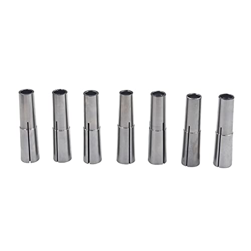 TINVHY 7-пакет прецизност Morse Taper Collet Set 1/8-1/2in 2mt MT2 Mill Huck Holder
