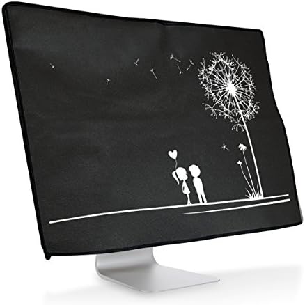 Компјутерски монитор KWMobile Комплет компатибилен со Apple iMac 27 / imac pro 27 - Глуварче loveубов бела / црна