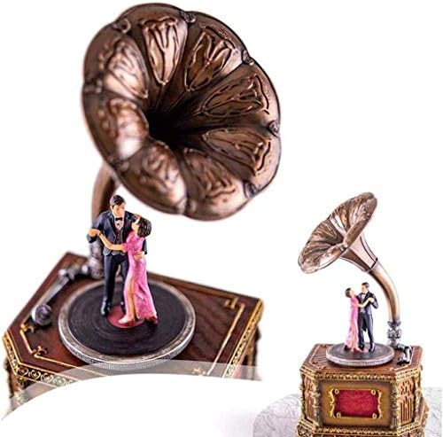 Музичка кутија XJJZS Gramophone Music Box, испратете девојка роденденски подарок романтичен танц музички накит кутија