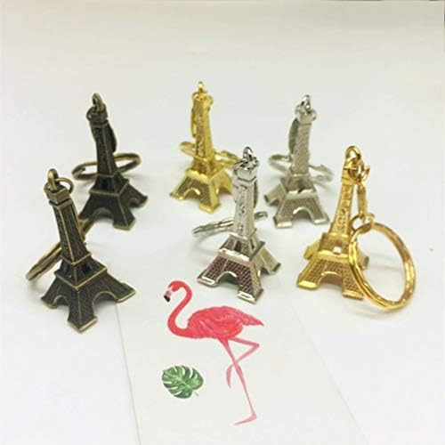 Ајфелова кула приврзоци 12 парчиња ретро Ајфелова кула клуч за клучеви за клучеви на ајфелова, француски сувенири ранец што виси приврзоци