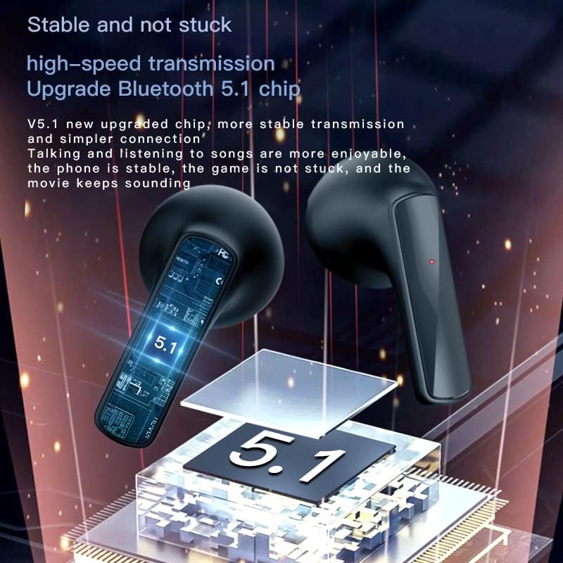 Воздух1 Безжични Слушалки За Уши Bluetooth Слушалки Со Случај За Безжично Полнење IPX4 Водоотпорни Стерео Слушалки во Уво ЗА СПОР
