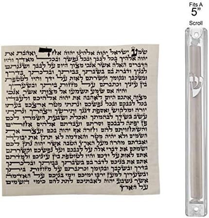 A & S Mezuzot Premium Mezuzah Scroll со случајот Kosher Klaf Mezuza Parchment
