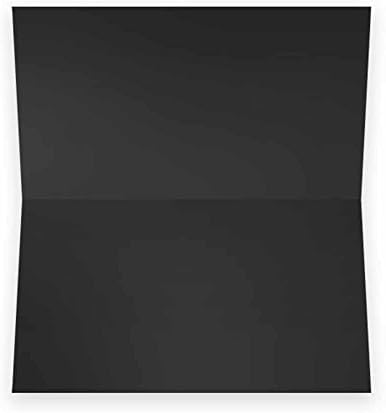 Црно Место Картички-Рамен или Шатор - 10 или 50 Пакет-Бело Празно Пред Со Еднобојна Граница - Поставување На Маса Име Седење Канцелариски