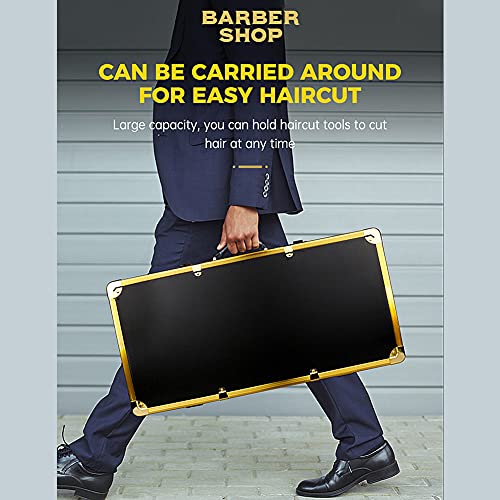 GYKLE Barber Случај Стилист Заклучување Прикачи Носење Преносни Патување Случај Професионална Коса Комплет Организатор Складирање Дисплеј
