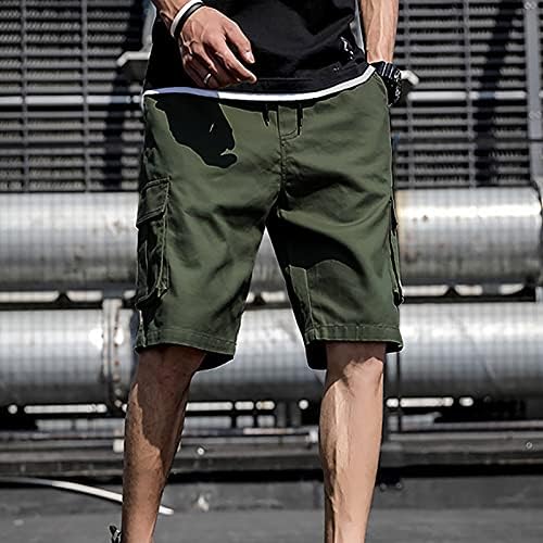 Ymosrh машки шорцеви мажи на отворено со голема големина мулти-џеб лабава лежерна мода комбинезони шорцеви