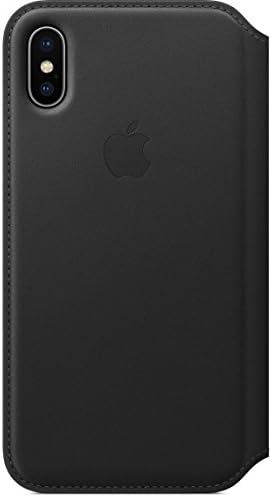 Apple iPhone X Кожа Фолио-Црна