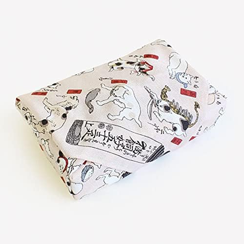 Фурошики традиционална Јапонска ткаенина-бенто крпа за завиткување ручек бандана-Средна 26,77 х 26,77 инчи, Крпа за Раце: Со укијо-е Уметнички