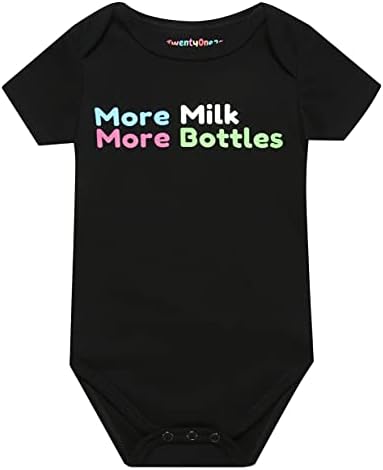 Дваесет и 25 бебешки каросерија инч повеќе млеко, повеќе шишиња инчи, црна, 12 месеци