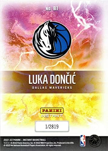 2021-22 Panini Instant Breakaway B1 Luka Doncic кошаркарска картичка Маверикс