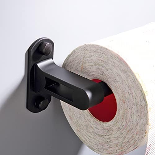 ВАКАУТО Црна тоалетна хартија за тоалети 1 парчиња држач за тоалети за тоалети и хартиена пешкир полица за складирање на домаќинства