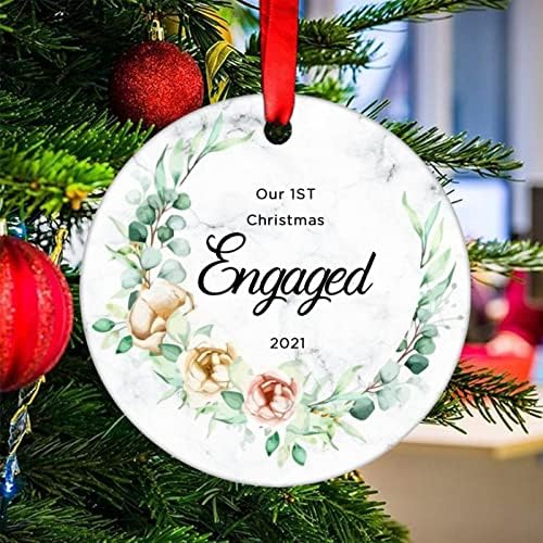 Арогелд нашиот прв Божиќен украс ангажиран 2021 Прилагодено персонализирана елка што виси украси украси Декорации Божиќни украси Продолжете