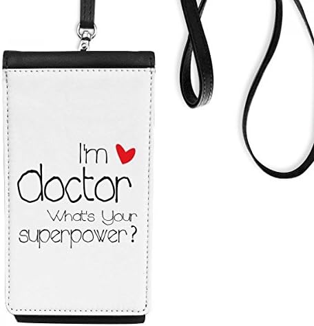 Горди лекари Јас сум доктор Англиски телефонски паричник чанта што виси мобилна торбичка со црн џеб