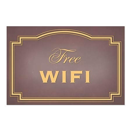 CGSignLab | Слободен WiFi-Класичен КафеавПрозорец Прицврстување | 27x18