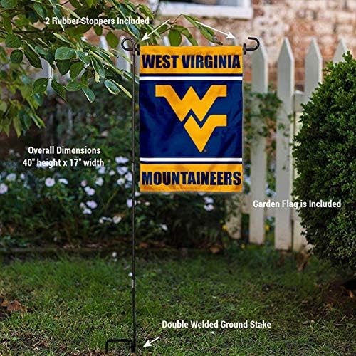 WVU планинари градинарски знаме и знаме на столб на столбови сет