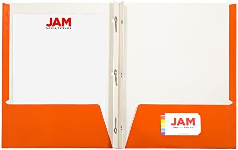 ЏЕМ ХАРТИЈА Ламинирани Два Џеб Сјајни Папки Со Метални Огради Прицврстувач Затворачи-Избрани Модни Бои-6/Пакет