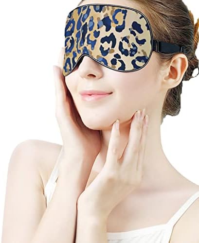 Cheetah Leopard Print Bluesleep Masks Masks Eye Cover Cover со прилагодлива еластична лента ноќно слепило за жени мажи за јога патувања дремки