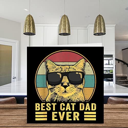 Работи4 роденденски картички за тато од мачка - Најдобра тато на мачки некогаш - картичка за ден на татковци од мачка за тато, смешни подароци