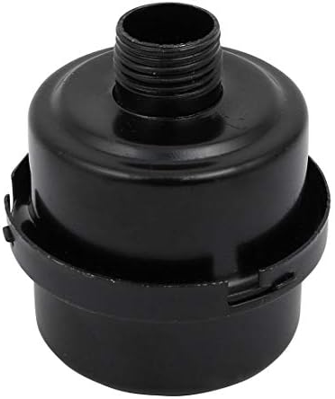 AEXIT 1/2PT Машка граѓанска опрема хардвер додатоци на конец на компресор за воздух за внесување на филтер за придушувач на бучава, црн модел: