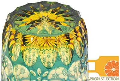 Охба Стакло Старомодно Исечено Стакло Едо Кирико, Јапонски Традиционален Занает Во Кутија За Подароци Калеидоскоп