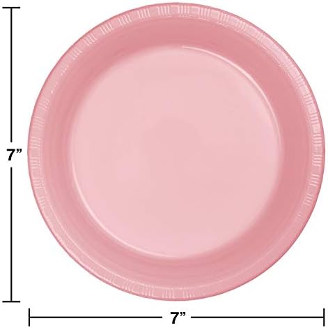 Креативен Конвертирачки Допир На Боја Пластични Чинии За Ручек Партиски Материјали, 7, Класичен Розова
