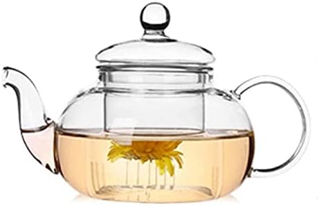 400/600 / 800мл стакло отпорни на топлина цитрон чајник транспарентен натопување котел, Стакло Чај Котел Шпорет Безбедно, Цветаат