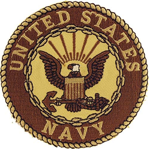Печата за лого на Соединетите Држави УСН Везена лепенка, со лепило за железо