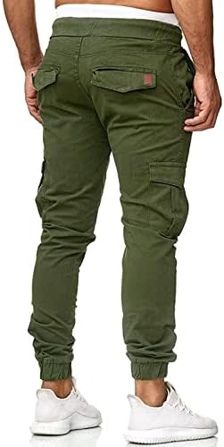 Dudubaby Mens Cargo Pants Спортски обични панталони со џогирање на лесна работа за пешачење, панталони на отворено, пантолони