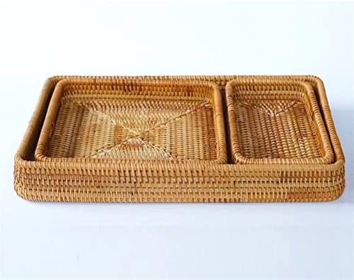 Жива фиока за храна ткаена корпа пикник корпа рачно изработена фиоки за сервирање за кујнски материјали за леб за леб за декорации