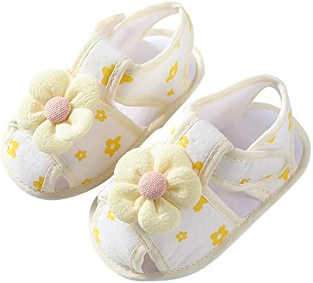 Деца се лизгаат на чевли бебе девојки меки мали деца чевли за новороденчиња чевли чевли шарени среќни цвеќиња принцези чевли сандали